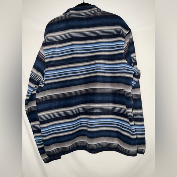 Southern Grit Tundra Fleece Navy‎ Stripe Pullover XL - Picture 6 of 9